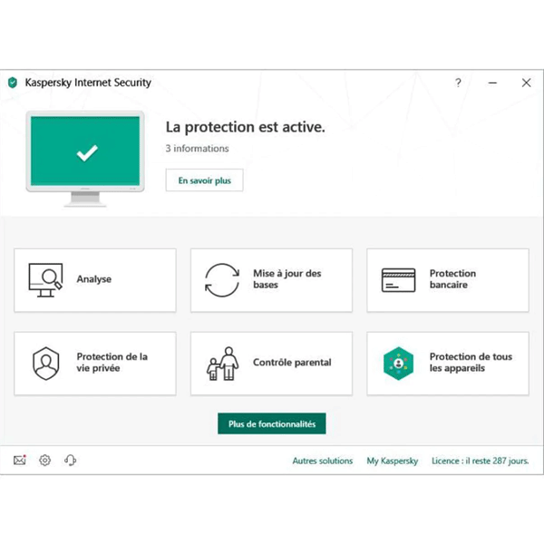 Antivirus Kaspersky internet security 2 postes Antivirus Kaspersky internet security 2 postes
