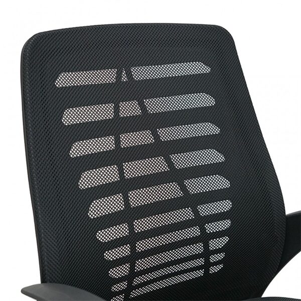 Chaise de bureau HT-7008B - Avec accoudoirs - Dossier en maille - Siège en tissu - Base en acier chromé Chaise de bureau HT-7008B - Avec accoudoirs - Dossier en maille - Siège en tissu - Base en acier chromé