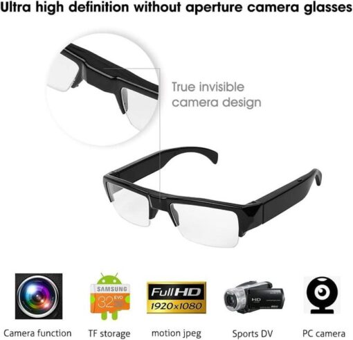 Lunettes Caméra Cachée – Full HD 1080P, Enregistrement Vidéo & Audio Discret Lunettes Caméra Cachée – Full HD 1080P, Enregistrement Vidéo & Audio Discret