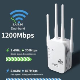 Amplificateur Wifi 1200mbps blanc 802.11a/ac/b/g/n. 2.4G/5G – Image 2