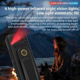 Mini Caméra de Corps HD 180° – Enregistrement Vidéo/Audio avec Vision Nocturne – Image 4