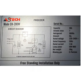 Congélateur horizontal Astech CH-280W- 198 L – Image 6