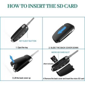 Caméra Cachée Porte-Clés Voiture avec Micro SD 128Go - Full HD 1080P – Image 3