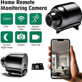 Mini Caméra Cachée Sans Fil Wifi (Pour La Sécurité à Distance + Micro Sd 64 GB) – Image 5