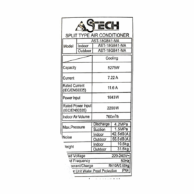 Split Astech AST-18GB41-MA - 18000 BTU – Image 7