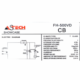 Congélateur vitrine horizontal Astech FH-500V - 415 L – Image 5