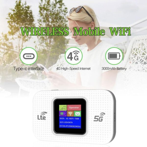 Routeur WiFi Mobile Generic 5G/4G LTE – 300 Mbps, Portable, Carte SIM, Jusqu’à 10 Utilisateurs, Compatible Smartphones & PC Routeur WiFi Mobile Generic 5G/4G LTE – 300 Mbps, Portable, Carte SIM, Jusqu’à 10 Utilisateurs, Compatible Smartphones & PC