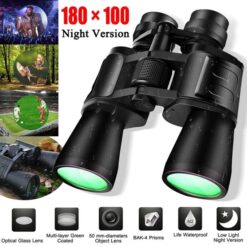 Jumelles Zoom 180X100 HD Militaire Jour/Nuit – Observation Longue Distance Chasse, Camping, Sport