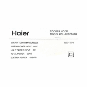 Hotte de cuisine Haier HCH-C60PBXD2 - 60cm – Image 5