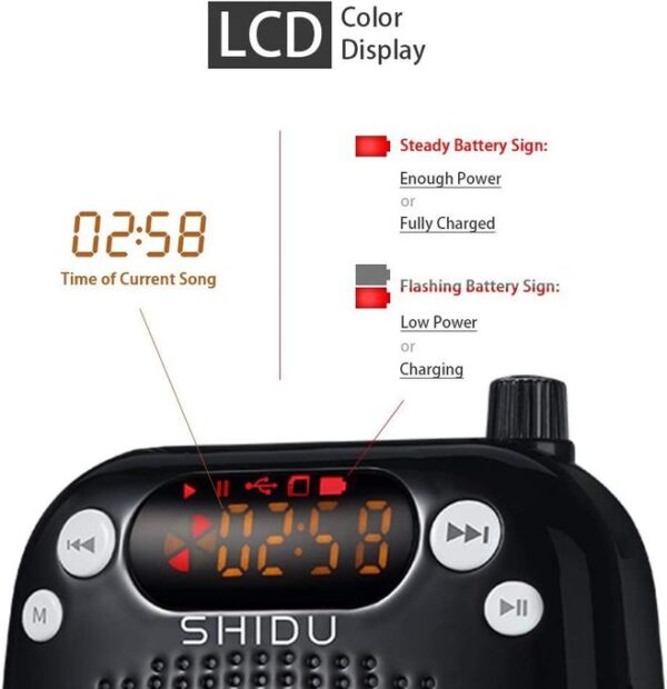 SHIDUS Amplificateur de Voix Portable Sans Fil SHIDUS Amplificateur de Voix Portable Sans Fil