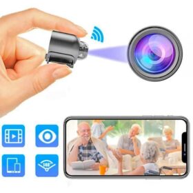 Mini Caméra Cachée Sans Fil Wifi (Pour La Sécurité à Distance + Micro Sd 64 GB)