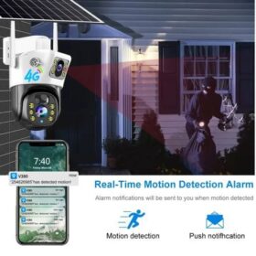 Caméra Solaire PTZ CCTV 5MP Double Écran Extérieur – Image 8