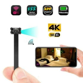 Caméra Espion 4K HD – Détection de Mouvement, Vue à Distance & Carte Mémoire 64GB