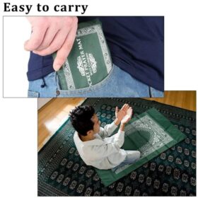 Tapis de prière musulman portable imperméable avec boussole – Image 2