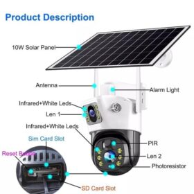 Caméra Solaire Double Objectif 4K 5MP + 128GB – Image 7