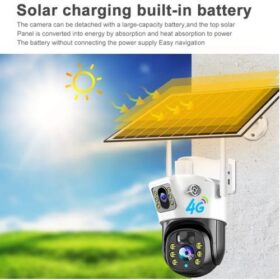 Caméra Solaire PTZ CCTV 5MP Double Écran Extérieur – Image 5