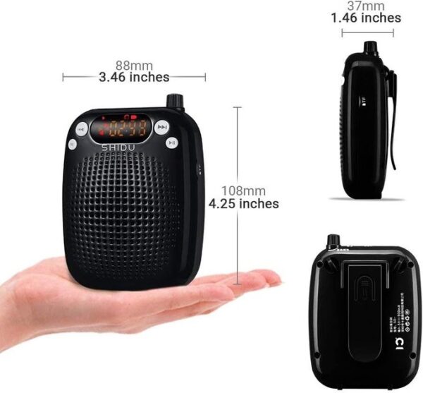 SHIDUS Amplificateur de Voix Portable Sans Fil SHIDUS Amplificateur de Voix Portable Sans Fil