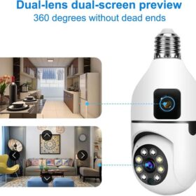Caméra de Sécurité Sans Fil avec Double Objectif +Sd 64Go – Image 3