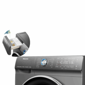Machine à laver Hisense WDQR1214VAJMT - 12 kg Lavage/ 8kg séchage – Image 2
