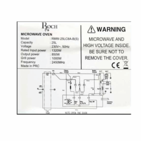 Micro-ondes Roch RMW-25LC8A-B (S) - 25L + grill – Image 2