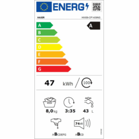 Machine à laver HAIER - 8kg -HW-08CP1439NS-inverter – Image 4