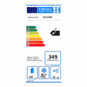 Réfrigérateur 2 portes Enduro RDS550BG - 550 L-(Defrost) – Image 3