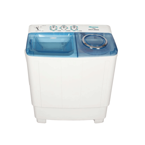 Machine à laver semi-automatique Hisense WSQB753W - 7.5kg Machine à laver semi-automatique Hisense WSQB753W - 7.5kg