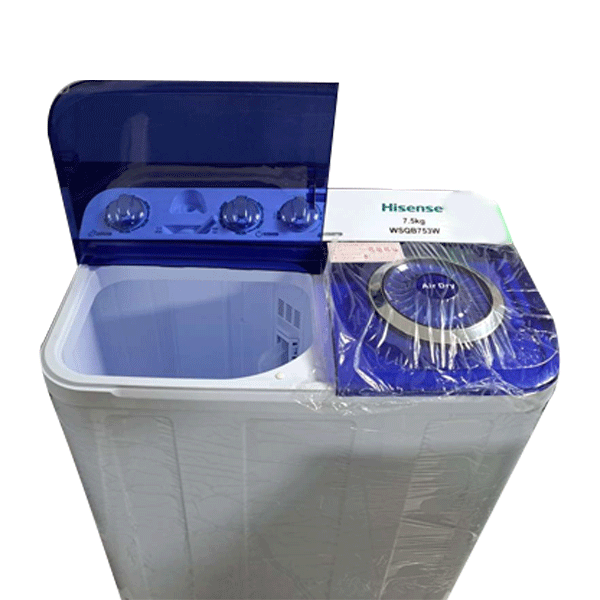 Machine à laver semi-automatique Hisense WSQB753W - 7.5kg Machine à laver semi-automatique Hisense WSQB753W - 7.5kg