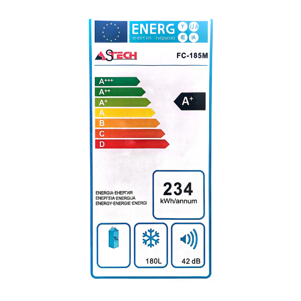 Congélateur vertical Astech FC-185M - 185L - 6T Congélateur vertical Astech FC-185M - 185L - 6T