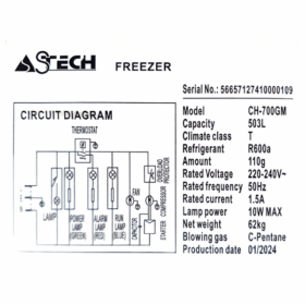 Congélateur horizontal Astech CH700GM - 503L – Image 6