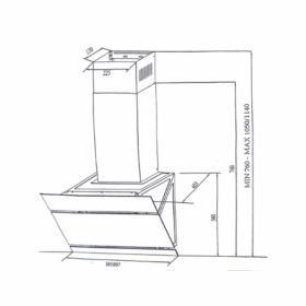 Hotte de cuisine Astech HO90S-44NOG-MA Noir – Image 4
