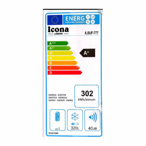 Congélateur vertical solaire Icona ILSUF-777 -9t-PLaque aluminium-SILVER-320L Congélateur vertical solaire Icona ILSUF-777 -9t-PLaque aluminium-SILVER-320L