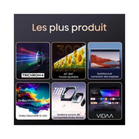 Smart Mini Projecteur Hisense - Focale ajustable 65-300″ -C1-Vidaa U – Image 11