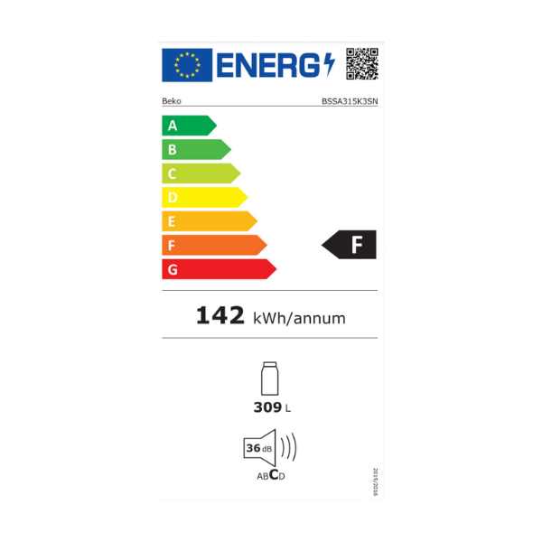 Réfrigérateur 1 porte Beko BSSA315K3SN - 309 L Réfrigérateur 1 porte Beko BSSA315K3SN - 309 L
