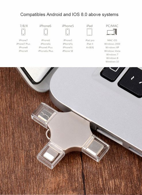 Clé USB 4 en 1 Flash Drive 512Go