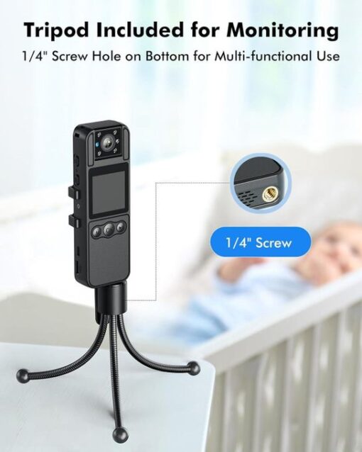 Caméra Corporelle FHD 1080P – Enregistrement Vidéo & Audio + MicroSD 64GB Caméra Corporelle FHD 1080P – Enregistrement Vidéo & Audio + MicroSD 64GB
