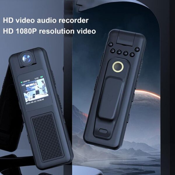 Mini Caméra de Corps HD 180° – Enregistrement Vidéo/Audio avec Vision Nocturne Mini Caméra de Corps HD 180° – Enregistrement Vidéo/Audio avec Vision Nocturne