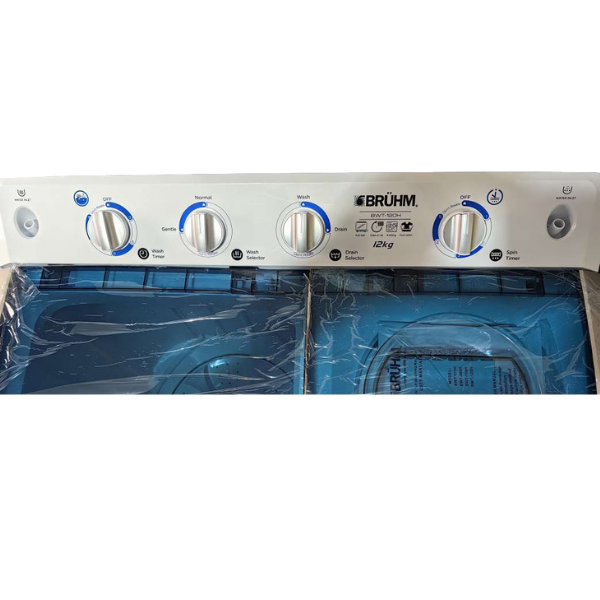 Machine à laver semi-automatique BRUHM- BWT-120H - 12KG