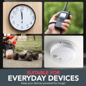 Batteries Durables Haute Performance Excelltel 5pk 9V 550 mAh – Image 4