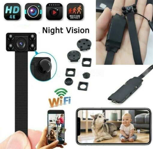 Caméra Espion 4K HD – Détection de Mouvement, Vue à Distance & Carte Mémoire 64GB Caméra Espion 4K HD – Détection de Mouvement, Vue à Distance & Carte Mémoire 64GB