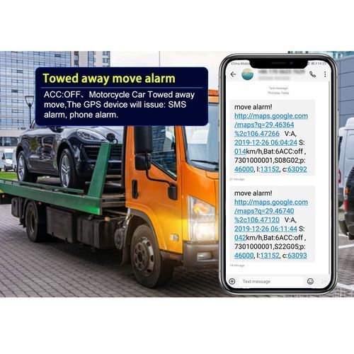 Unbrand GPS Traceur avec Relais Geolocalisation Temps Réel pour Antivol Véhicule/moto