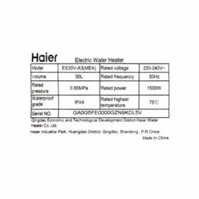 Chauffe-eau électrique Haier ES30V-A3 - 30 L – Image 5