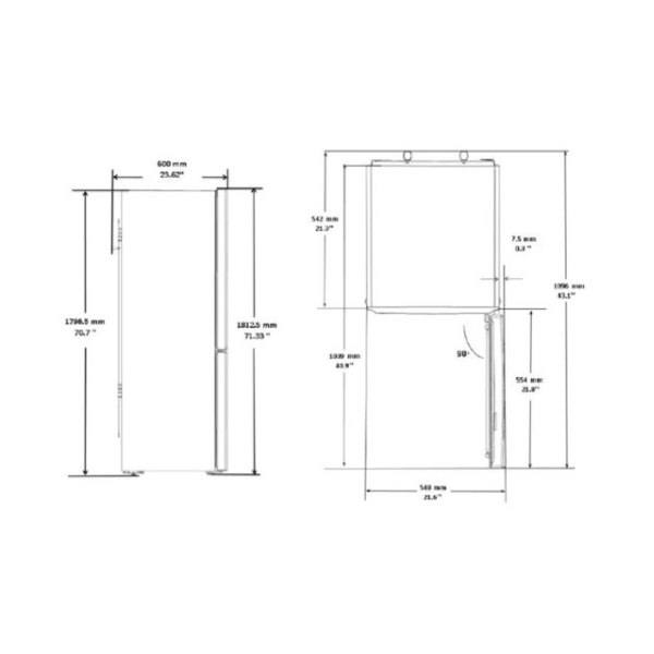 Réfrigérateur combiné Beko RCSA330K30SN - 300 L Réfrigérateur combiné Beko RCSA330K30SN - 300 L
