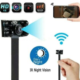 Caméra Espion 4K HD – Détection de Mouvement, Vue à Distance & Carte Mémoire 64GB
