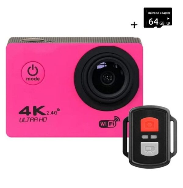Caméra Ultra HD 4K 16MP Étanche + Télécommande + Carte MicroSD 64GB Caméra Ultra HD 4K 16MP Étanche + Télécommande + Carte MicroSD 64GB