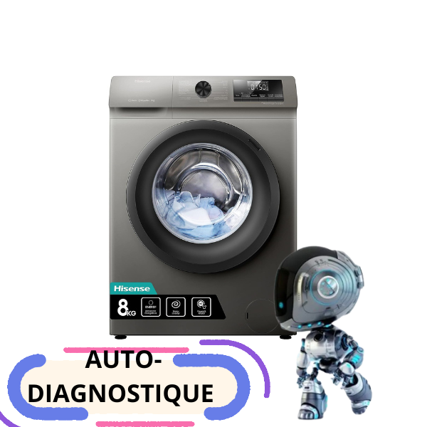 Machine à laver Hisense WFQP8014EVMT - 8kg (Inverter) Machine à laver Hisense WFQP8014EVMT - 8kg (Inverter)
