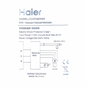 Hotte de cuisine Haier CCHP26EEB9 - 90x60 – Image 6