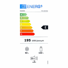 Réfrigérateur combiné Hisense RD-23DC4SA - 3T 175L – Image 7
