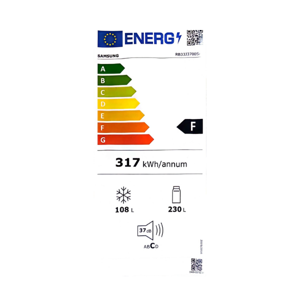 Réfrigérateur combiné Samsung RB33J3700SA - 338 L - 3T Réfrigérateur combiné Samsung RB33J3700SA - 338 L - 3T