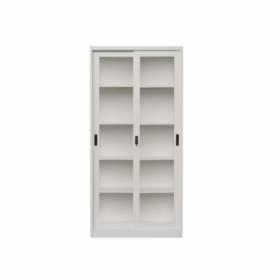 Armoire de rangement métallique avec 2 Portes vitrées - OZ-CAB111 – Image 2
